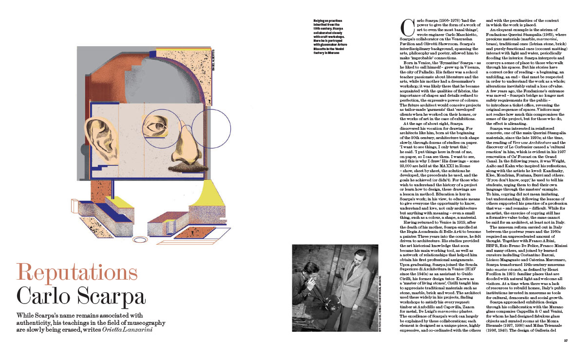 Spread of Reputations - Carlo Scarpa, from the Architectural Review.