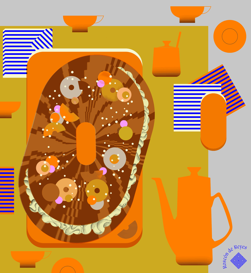 illustration of a Three Kings' cake