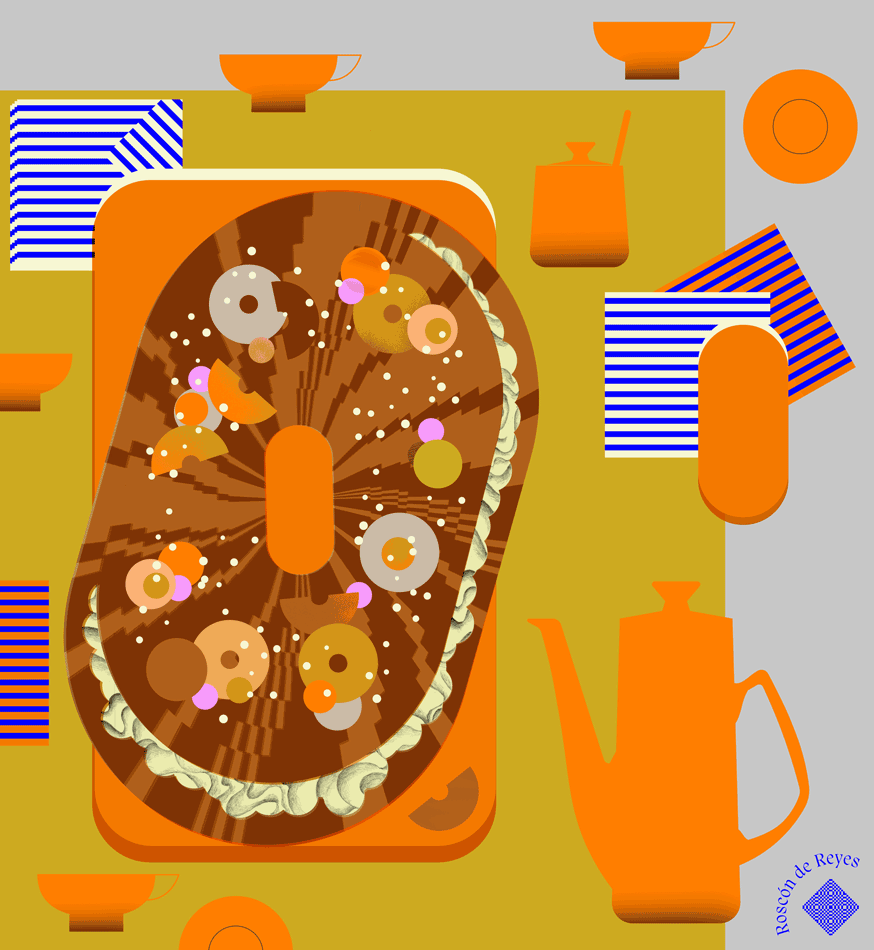 illustration of a three kings' cake